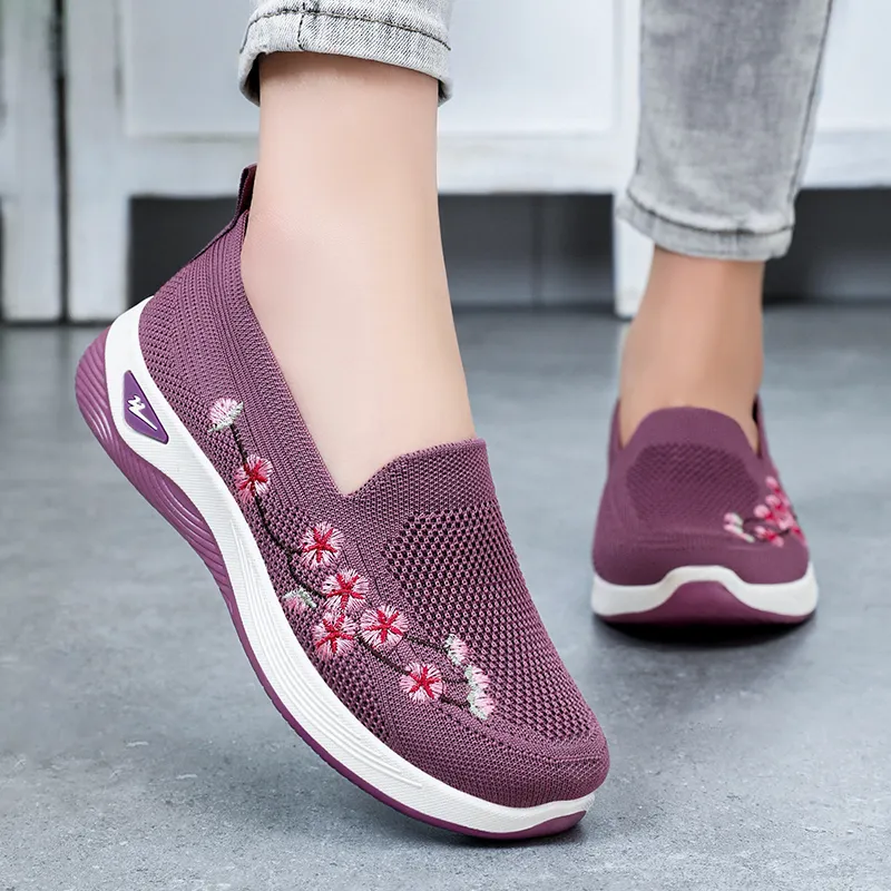 DOUBLE STAR 88 Flyknit Anti Slip Wear Resistant Low Top Casual Shoes Women's-6
