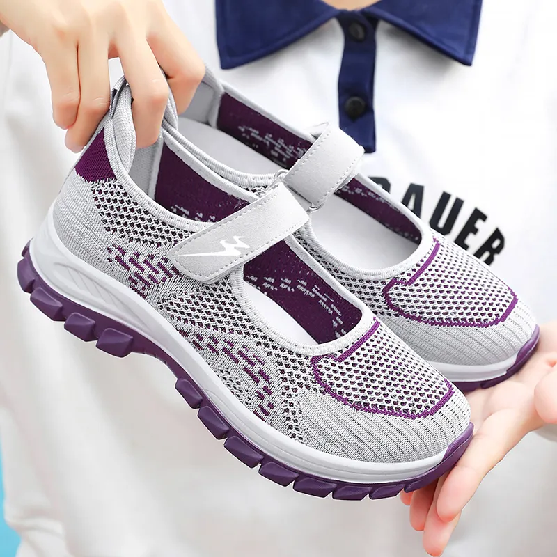 DOUBLE STAR 88 Flyknit Slip Resistant, Abrasion Resistant, Breathable Low Top Casual Shoes Women's-5
