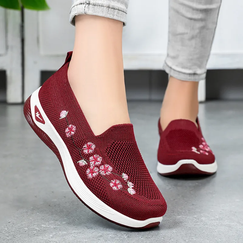 DOUBLE STAR 88 Flyknit Anti Slip Wear Resistant Low Top Casual Shoes Women's-21