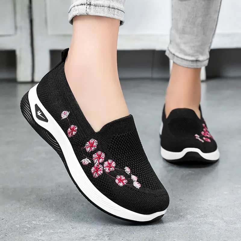 DOUBLE STAR 88 Flyknit Anti Slip Wear Resistant Low Top Casual Shoes Women's-13