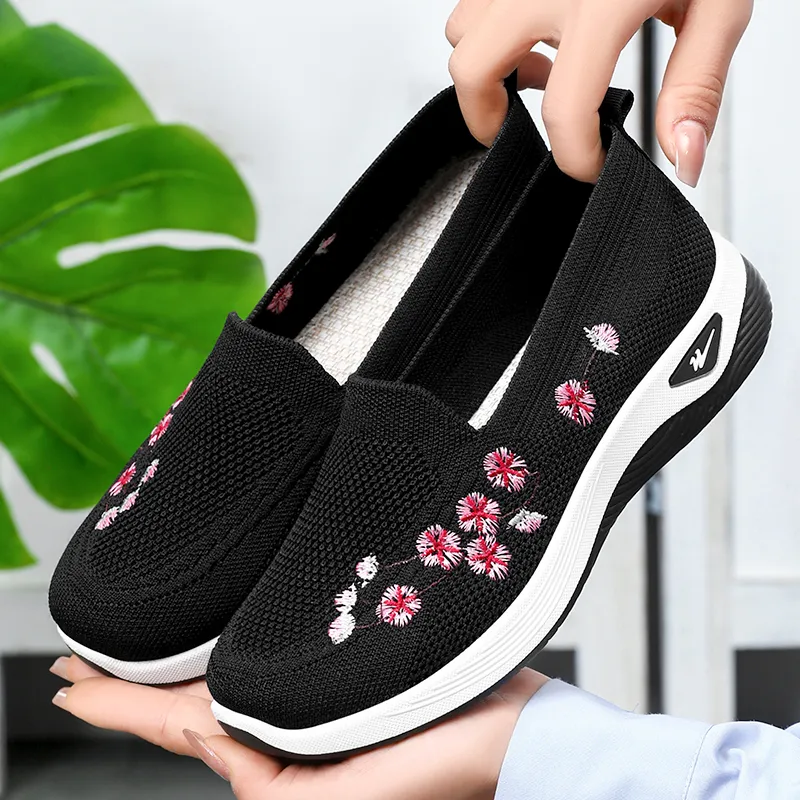 DOUBLE STAR 88 Flyknit Anti Slip Wear Resistant Low Top Casual Shoes Women's-14