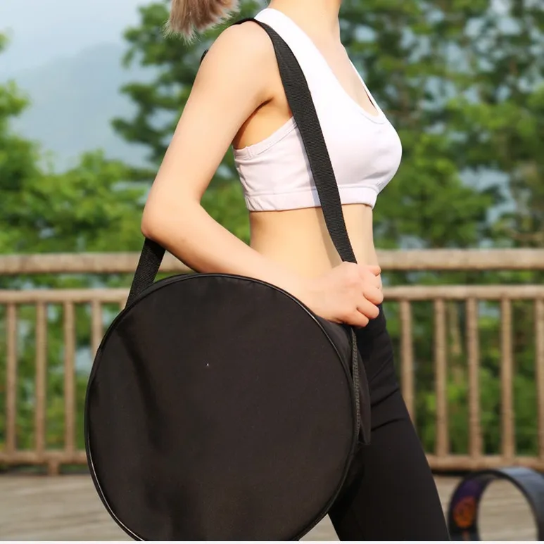 Pastoral Snow Black Polyester Yoga Wheel Bag Multicolor Yoga Pants Yoga Brick Yoga Bag Yoga Wheel Storage Bag-1