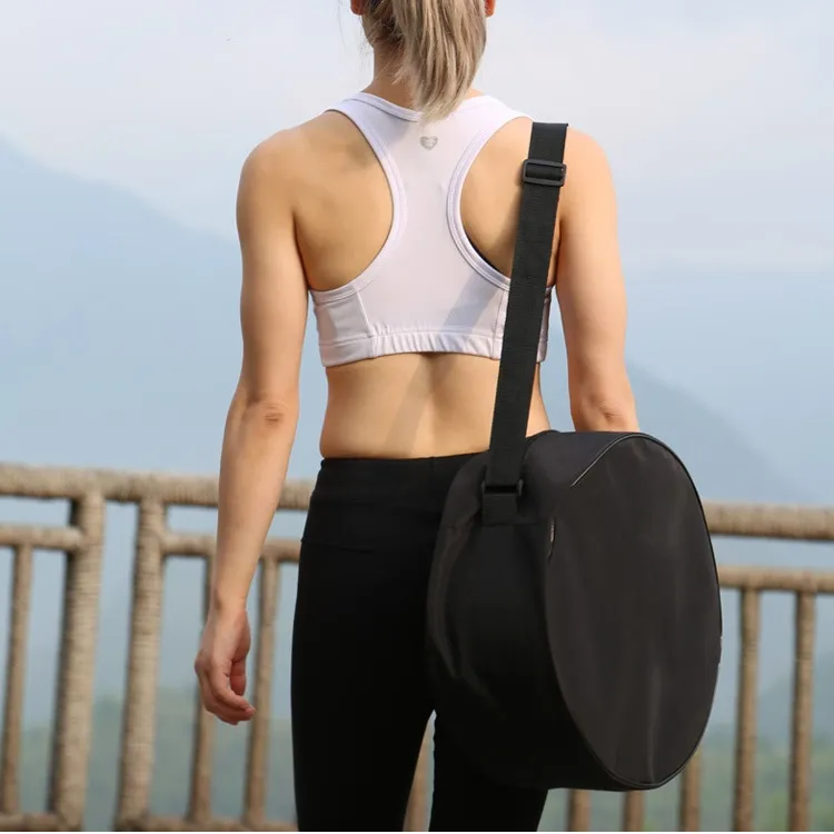 Pastoral Snow Black Polyester Yoga Wheel Bag Multicolor Yoga Pants Yoga Brick Yoga Bag Yoga Wheel Storage Bag-3