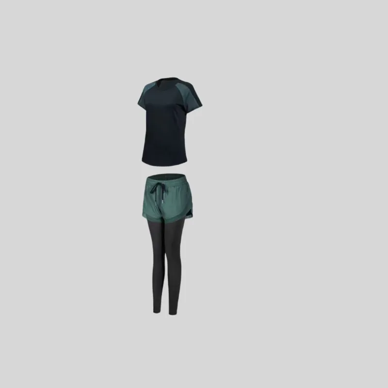 ACRUNU Yoga Sets Polyester Pilates Yoga Sports Running Women's Black Purple Green-3