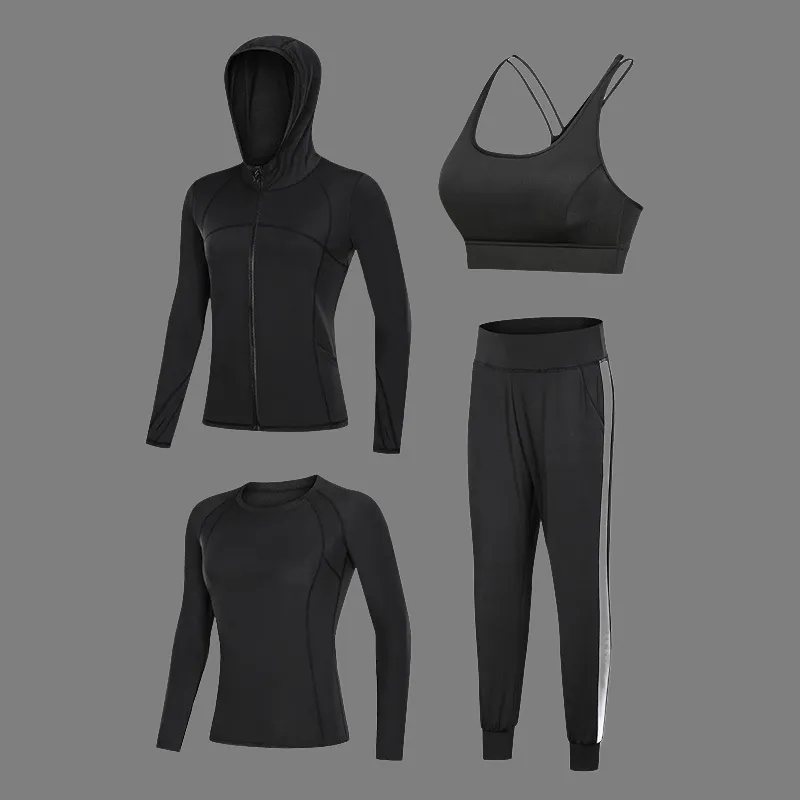 ACRUNU Yoga Top Running Loose Fit Sports Top Long-Sleeved Breathable Underwear Pilates Training Quick Dry Fitness Set-3