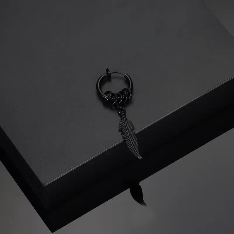 ZWU Titanium Steel Earrings Unisex-4