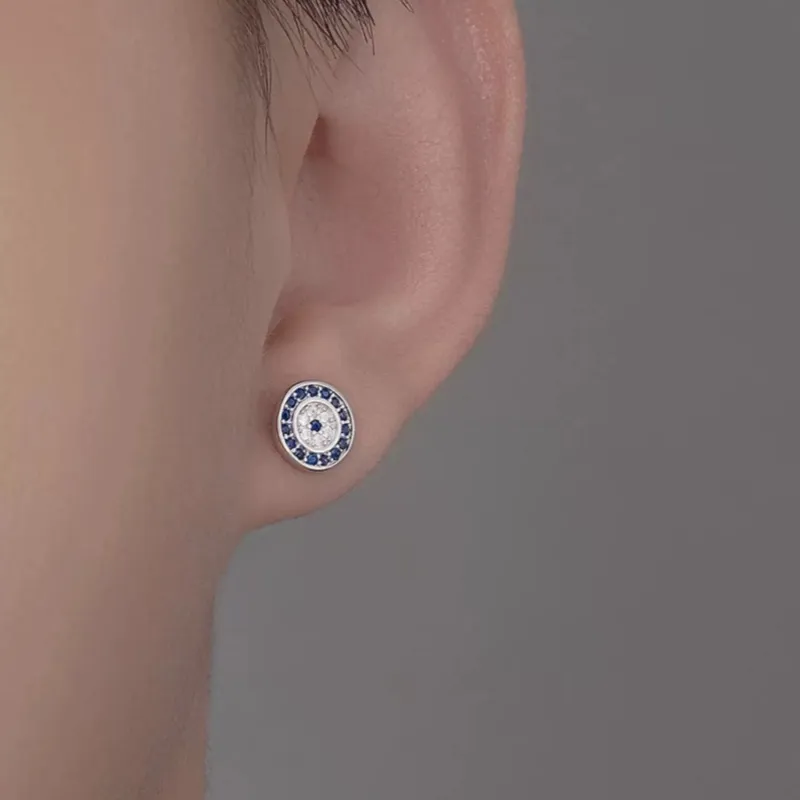 ZWU 925 Sterling Silver Stud Earrings Unisex-6