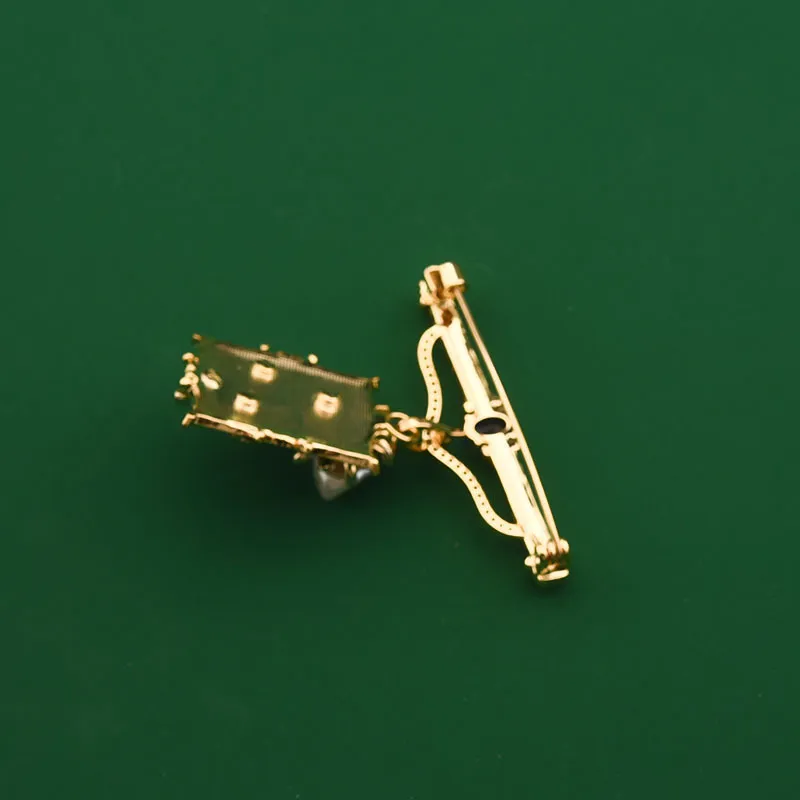 ZWU Zircon Artistic Style Detachable Pin Brooch Unisex-2