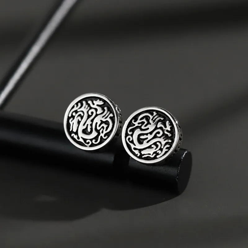 ZWU 925 Sterling Silver Needle Stud Earrings Unisex-4