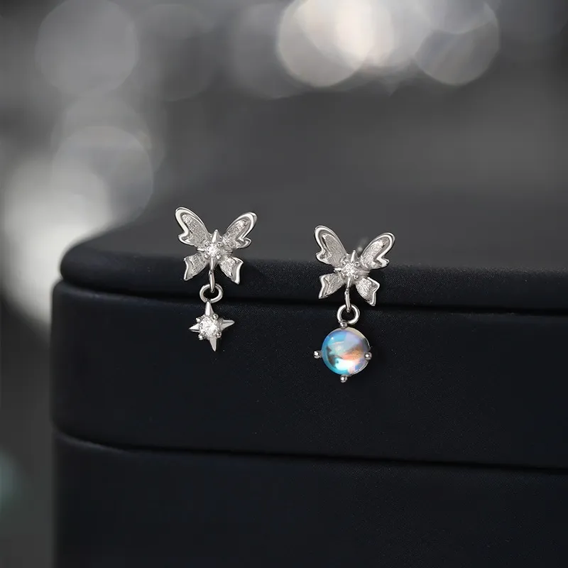 Sterling Silver Minimalist Style Stud Earrings Fashion Stud Earrings Women's-1