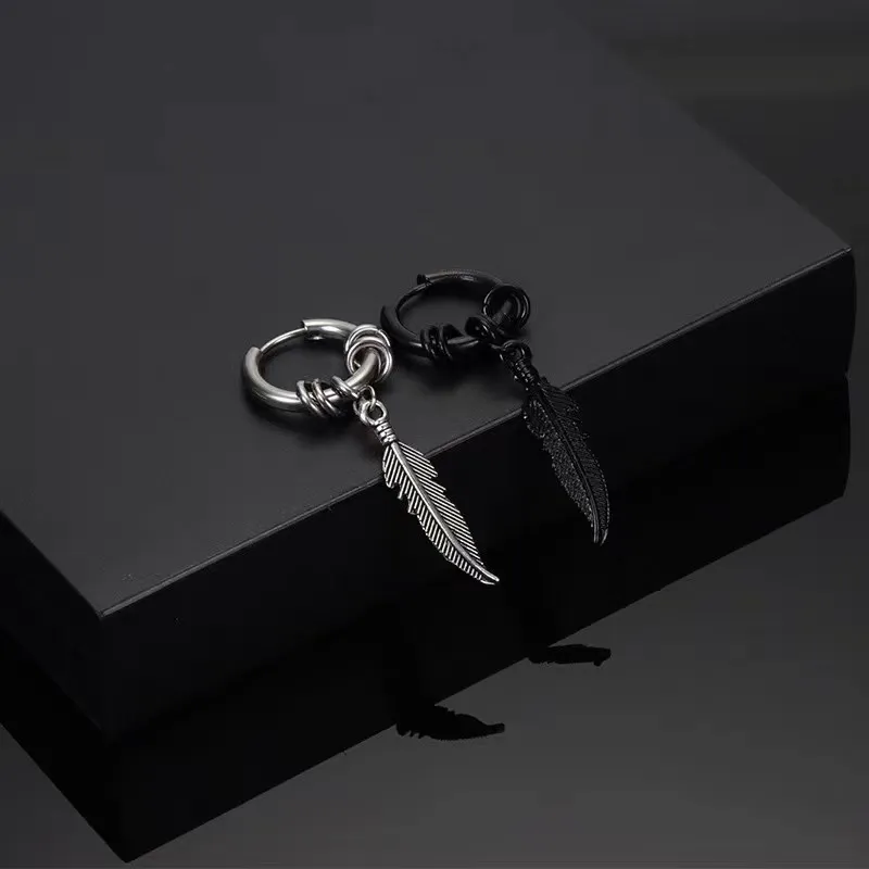 ZWU Titanium Steel Earrings Unisex-13