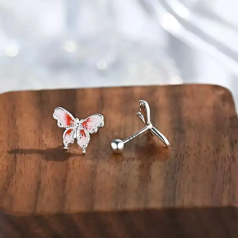 ZWU 999 Fine Silver Stud Earrings Women's-3