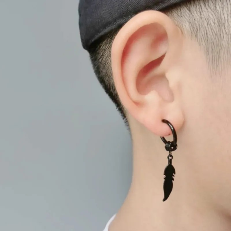 ZWU Titanium Steel Earrings Unisex-5