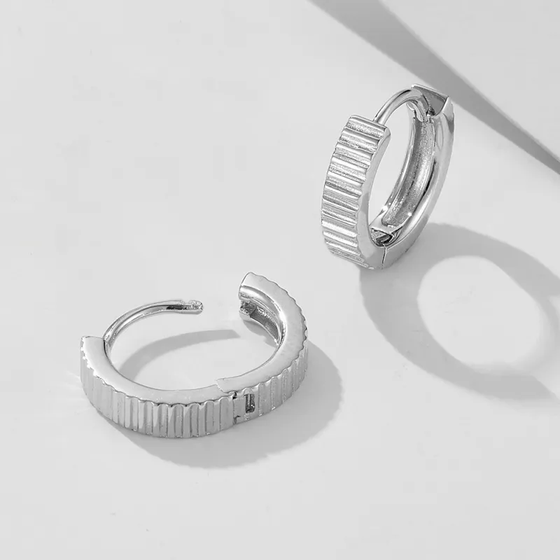 ZWU 925 Sterling Silver Earrings Unisex-5