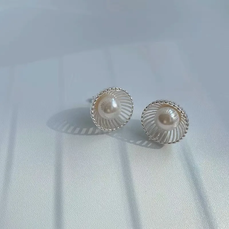 ZWU 925 Silver Needles Stud Earrings Women's-3