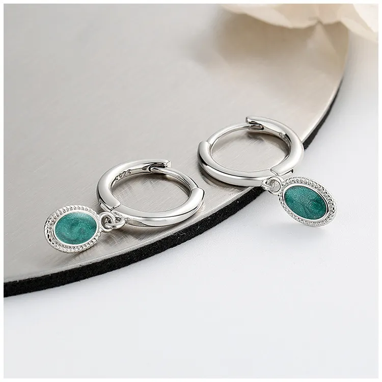 ZWU S925 Sterling Silver Needle Versatile Minimalist Style Earrings Accessories Hoop Earrings Unisex-10