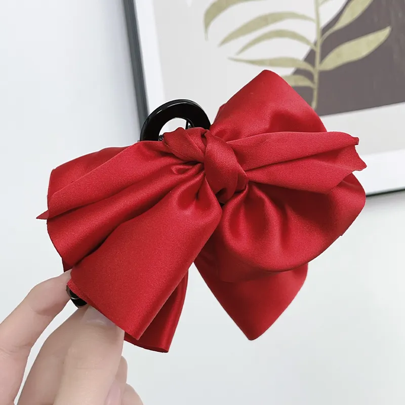 ZWU Hair Clips Women's Black, Red-6