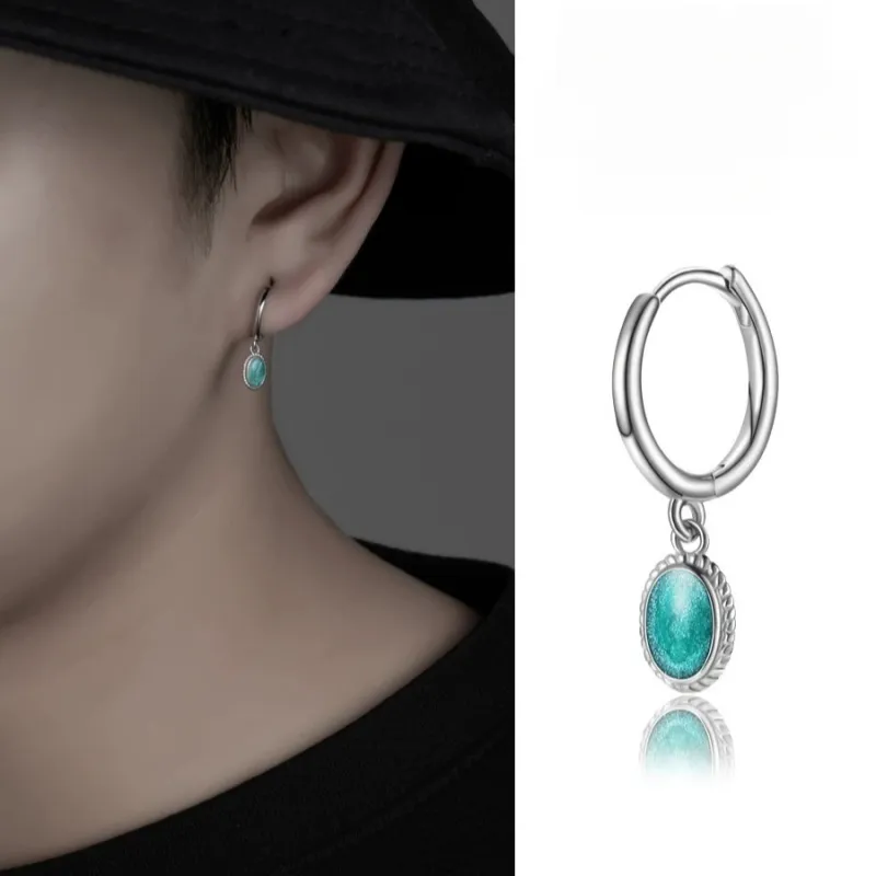 ZWU S925 Sterling Silver Needle Versatile Minimalist Style Earrings Accessories Hoop Earrings Unisex-5