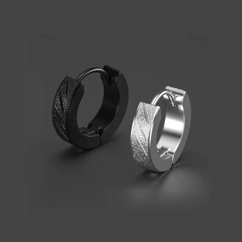 ZWU Titanium Steel Earrings Unisex-3