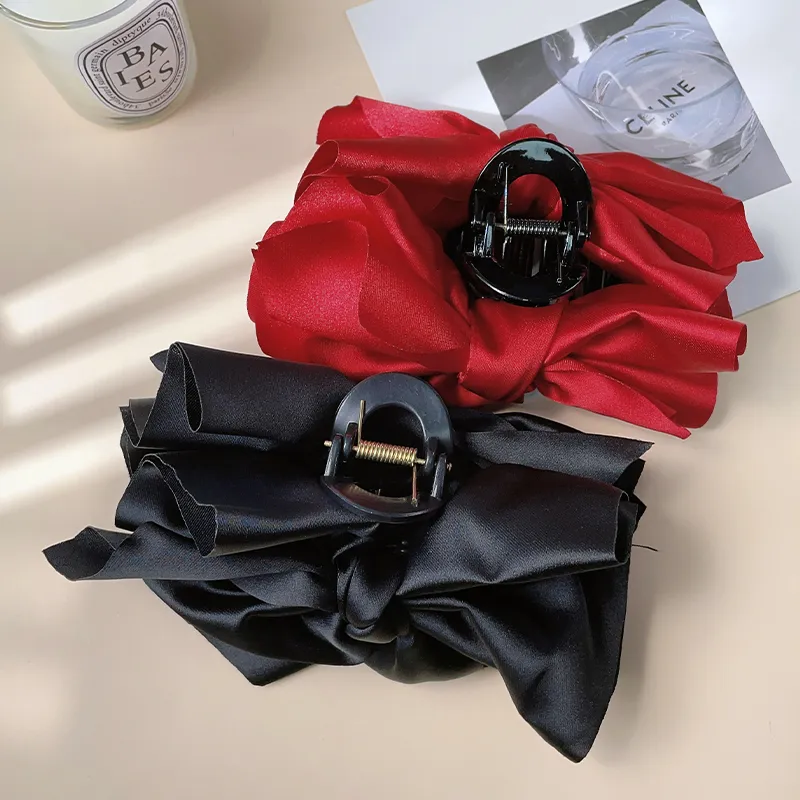 ZWU Hair Clips Women's Black, Red-1