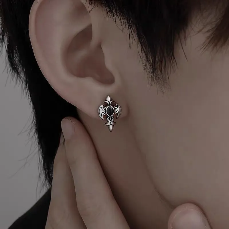 ZWU Titanium Steel Stud Earrings Unisex-5