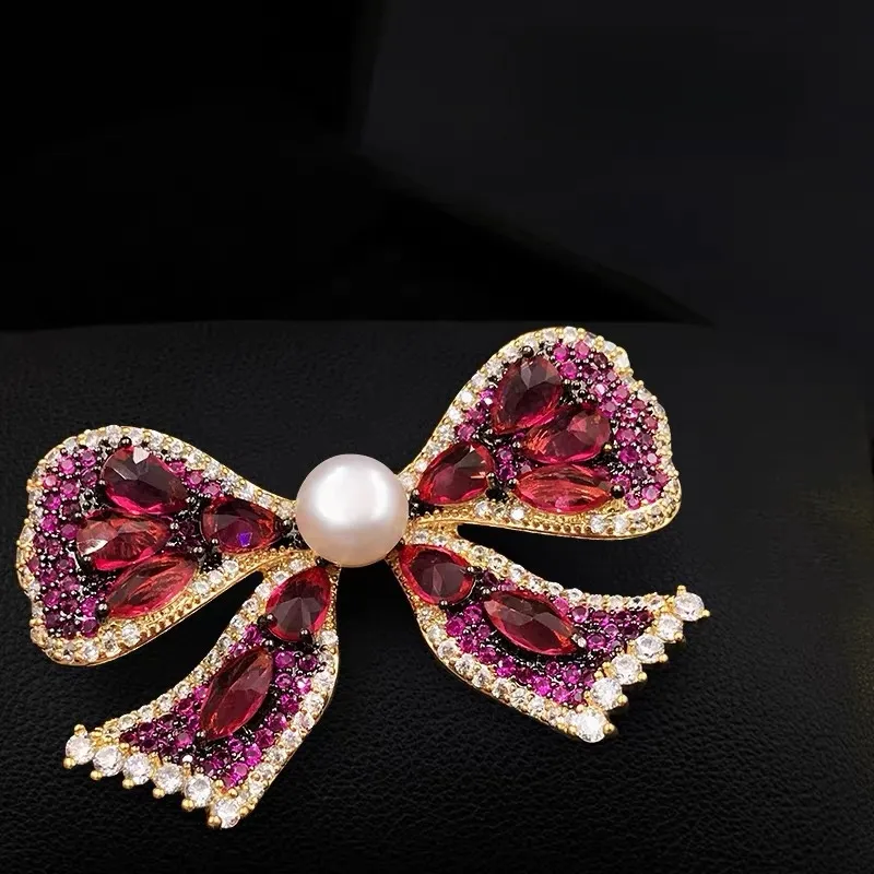 ZWU High Quality Eco Friendly Copper Brooches Women's-3