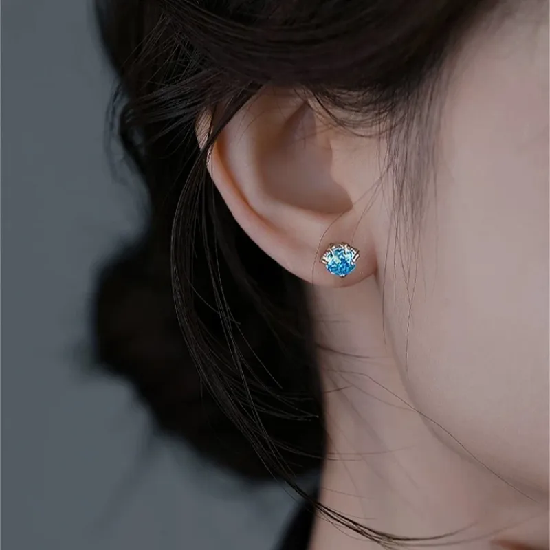 ZWU High Quality Titanium Steel Accessory Fashion Stud Earrings Women's-5