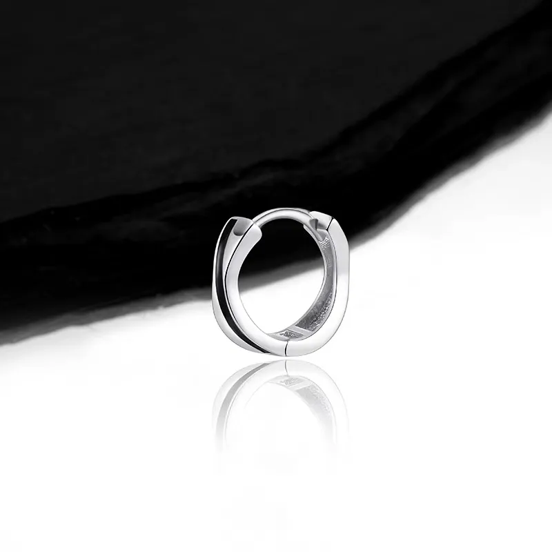 ZWU 925 Sterling Silver Stud Earrings Unisex-4