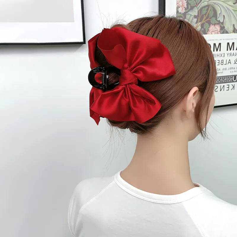ZWU Hair Clips Women's Black, Red-7