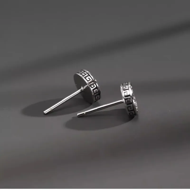 ZWU 925 Sterling Silver Needle Stud Earrings Unisex-6