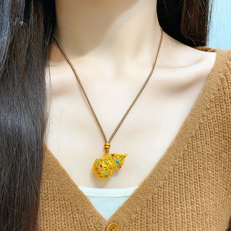 ZWU Gold Plated Necklaces Women's-3