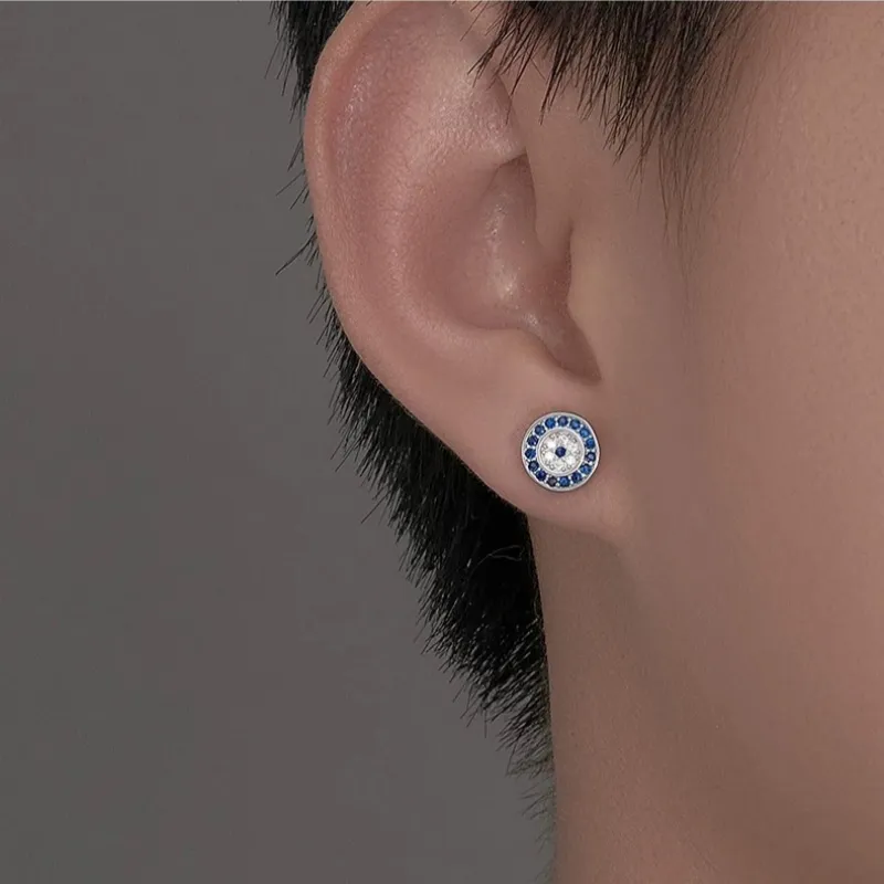 ZWU 925 Sterling Silver Stud Earrings Unisex-2