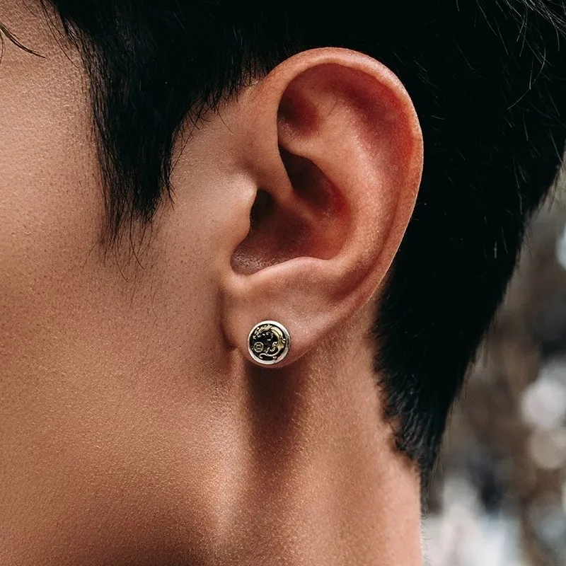 ZWU 925 Sterling Silver Stud Earrings Unisex-1