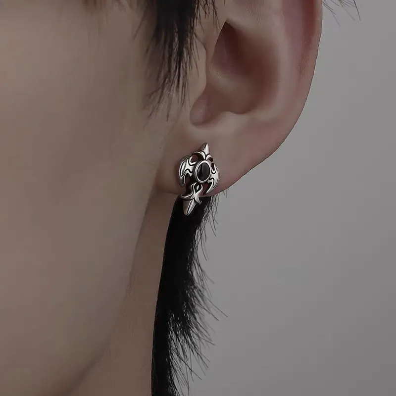 ZWU Titanium Steel Stud Earrings Unisex-2