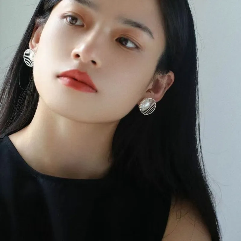 ZWU 925 Silver Needles Stud Earrings Women's-4