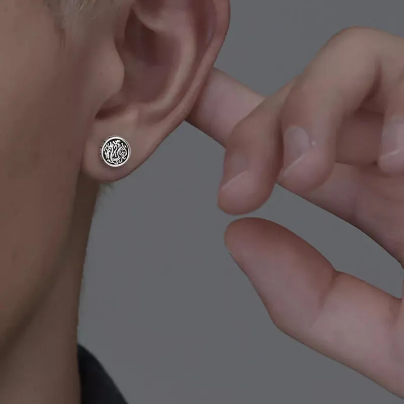 ZWU 925 Sterling Silver Needle Stud Earrings Unisex-7