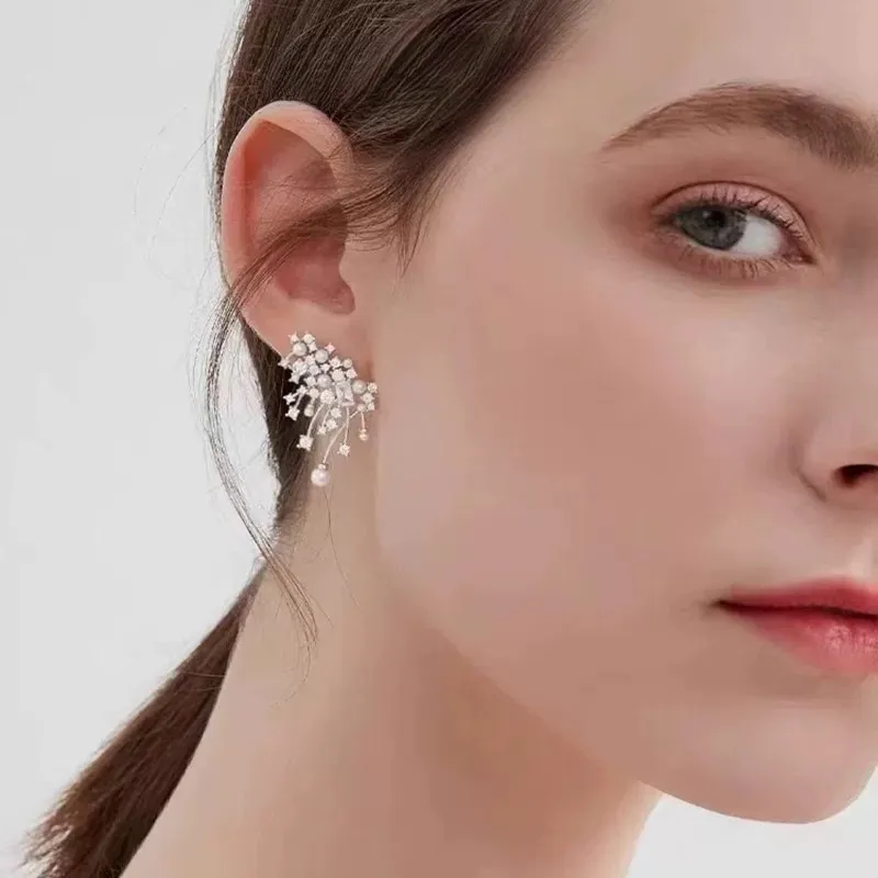 ZWU 925 Sterling Silver Earrings Women's-4