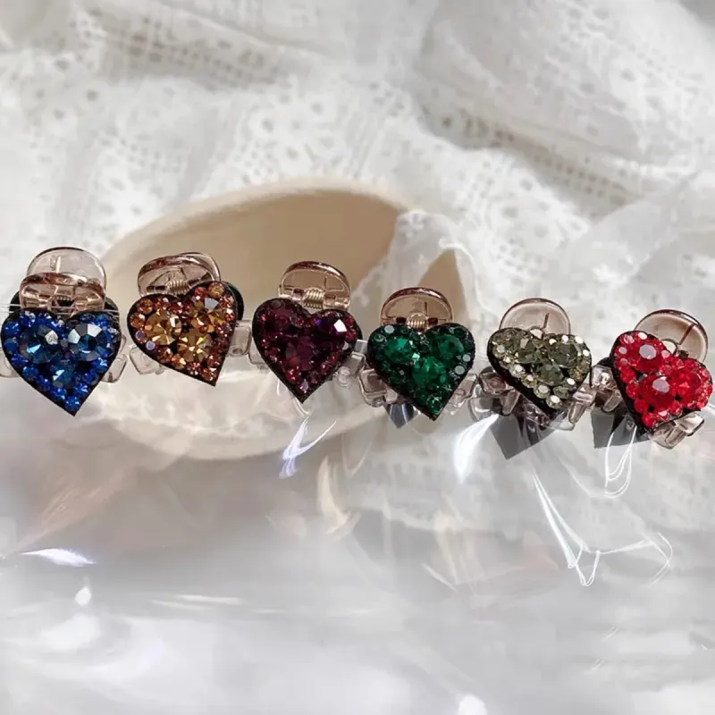 ZWU Acrylic Crystal Hair Clips Women's-19