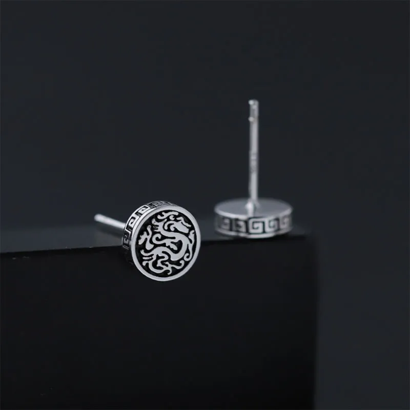 ZWU 925 Sterling Silver Needle Stud Earrings Unisex-5