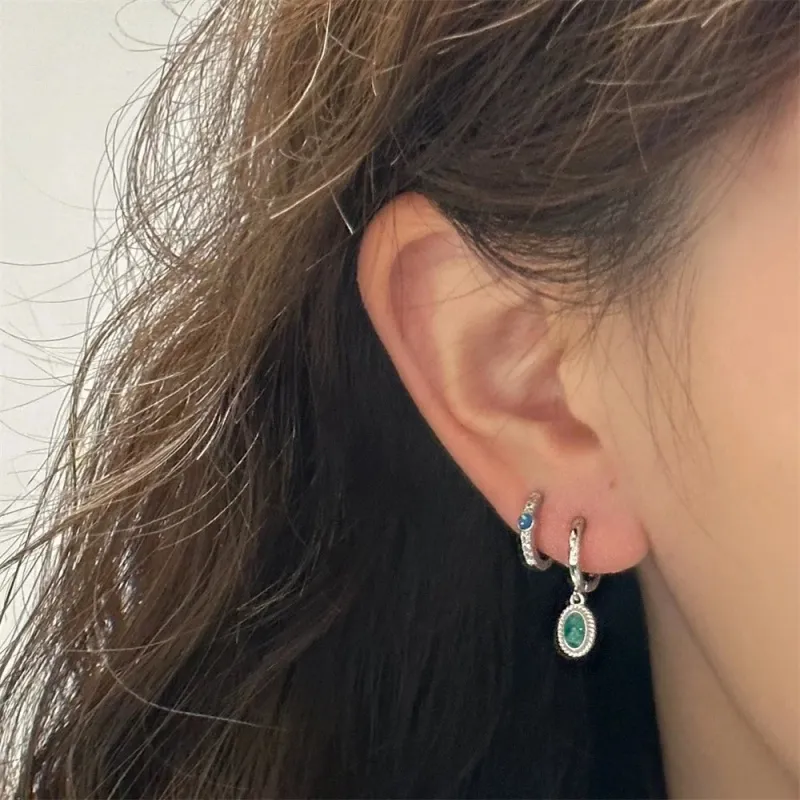 ZWU S925 Sterling Silver Needle Versatile Minimalist Style Earrings Accessories Hoop Earrings Unisex-8