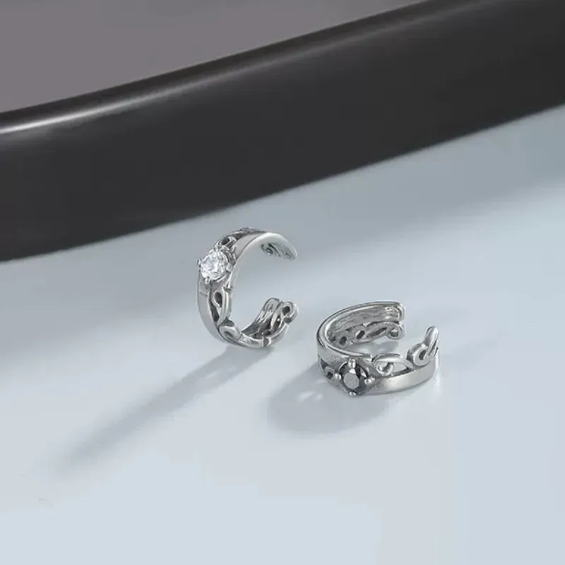 ZWU Titanium Steel Clip On Earrings Unisex-7