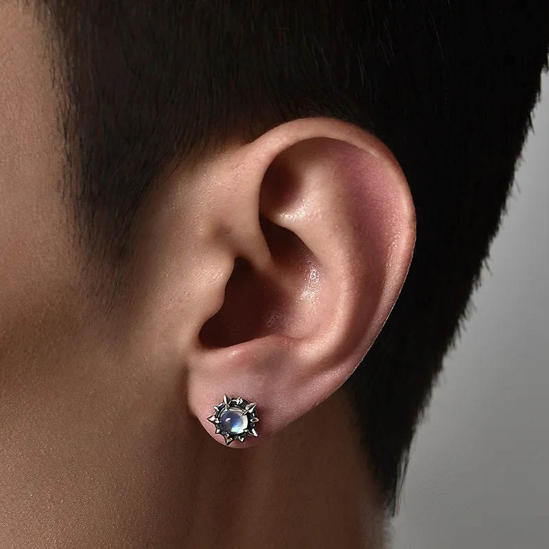 ZWU 925 Sterling Silver Stud Earrings Unisex-4