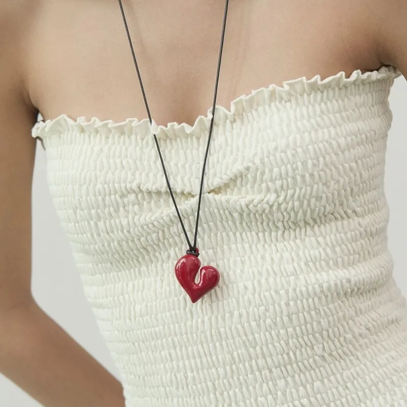 ZWU Leather Cord Necklaces Women's-2