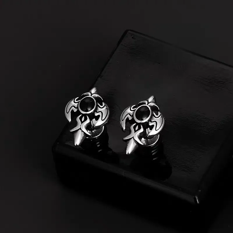 ZWU Titanium Steel Stud Earrings Unisex-4