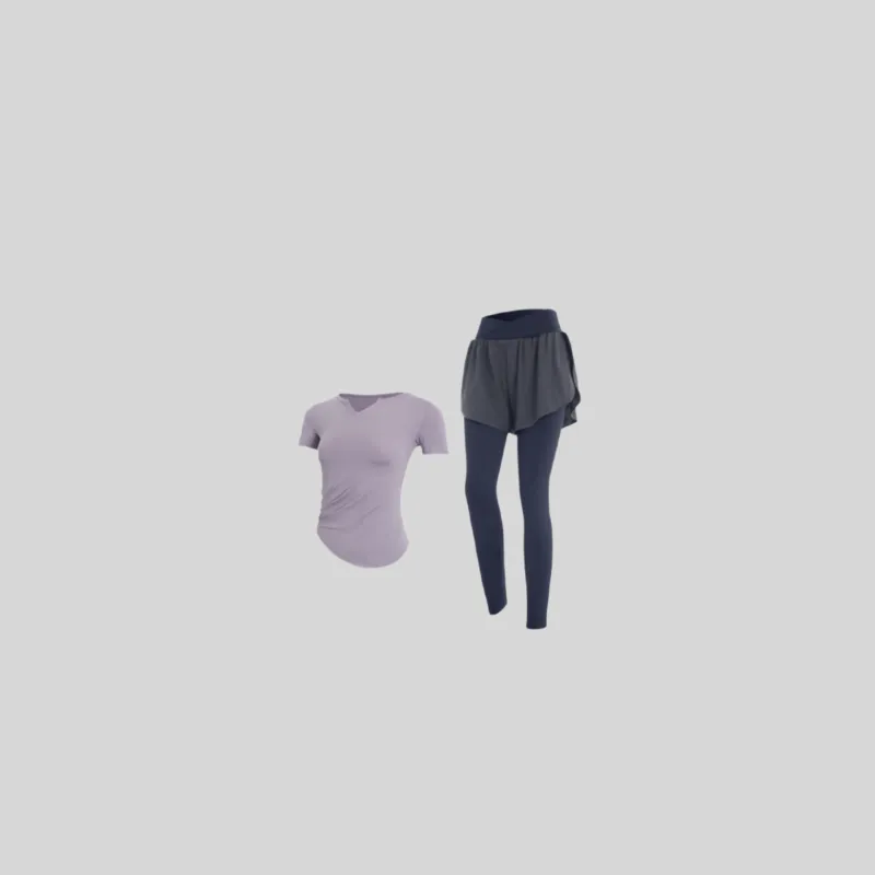 SINGLELADY Yoga Sets Polyester Pilates Training Quick-Dry Workout Clothing-5
