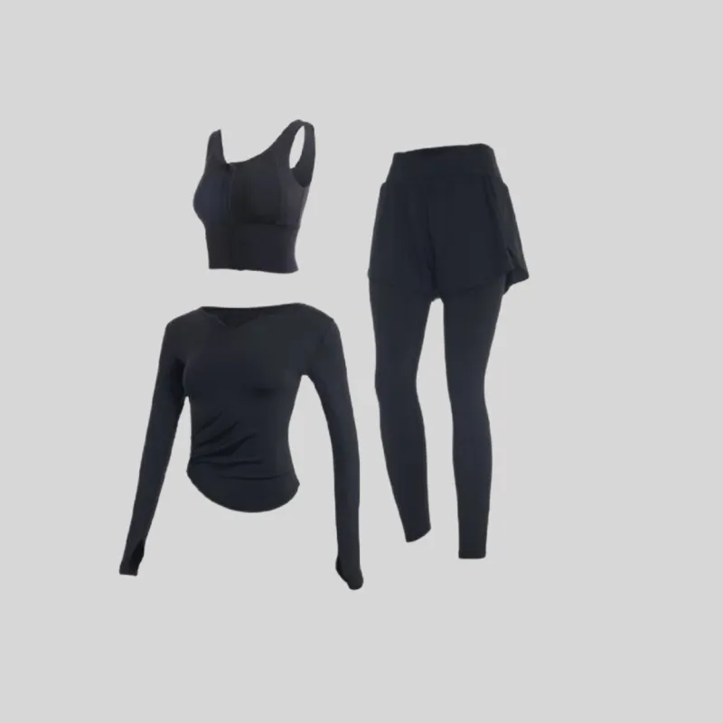 SINGLELADY Yoga Sets Polyester Indoor Yoga Pilates Running Fitness Purple Black Dusty Pink Khaki-9