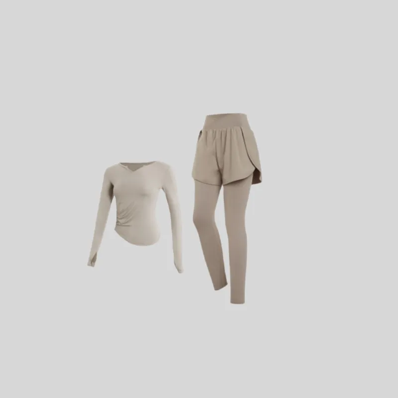 SINGLELADY Yoga Sets Polyester Pilates Training Quick-Dry Workout Clothing-15