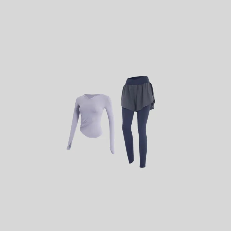 SINGLELADY Yoga Sets Polyester Pilates Training Quick-Dry Workout Clothing-13