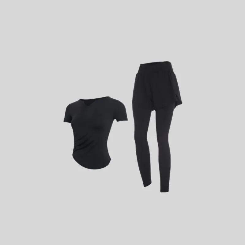 SINGLELADY Yoga Sets Polyester Pilates Training Quick-Dry Workout Clothing-7
