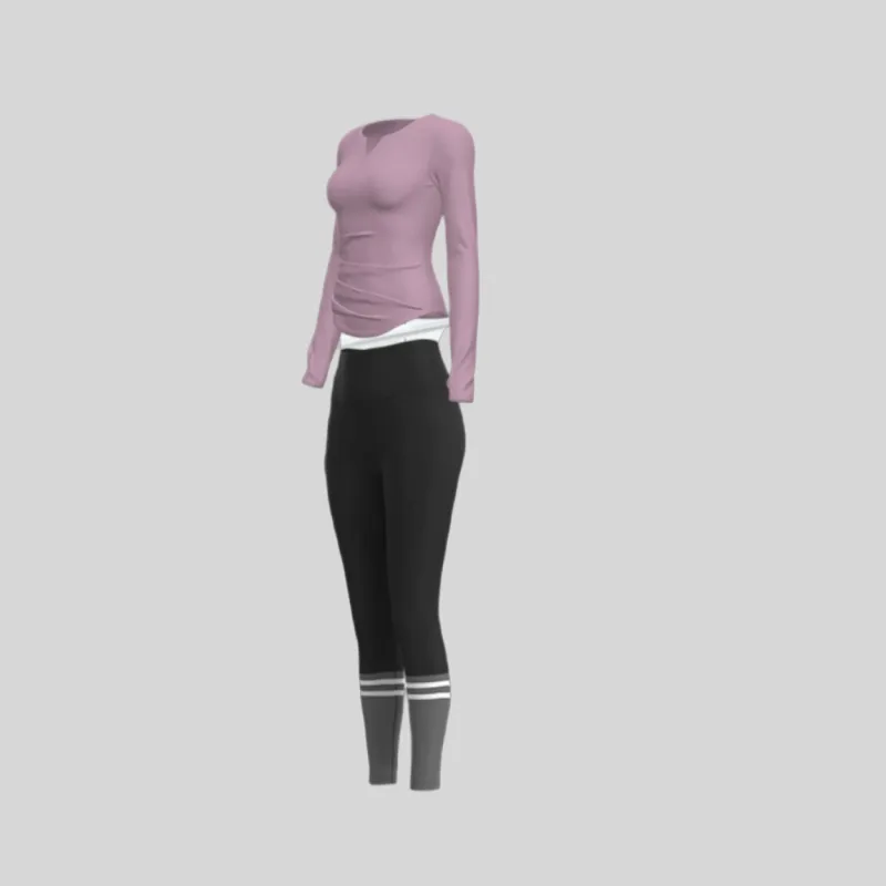 SINGLELADY Yoga Sets Polyester Indoor Yoga Pilates Running Fitness Purple Green Black-11